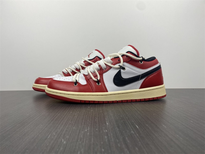 AIR JORDAN 1 LOW ''WHITE UNIVERISTY RED'' - 553558-118