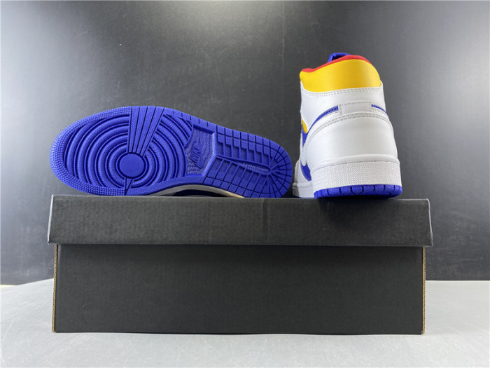 JORDAN 1 MID ROYAL BLUE LASER ORANGE 554724-131