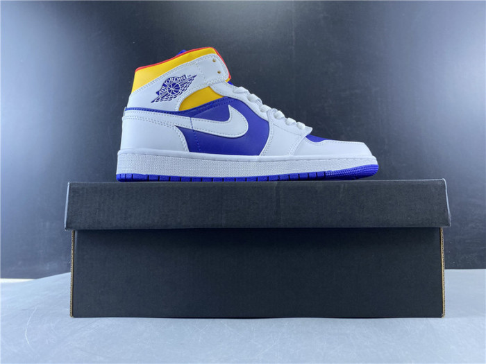 JORDAN 1 MID ROYAL BLUE LASER ORANGE 554724-131