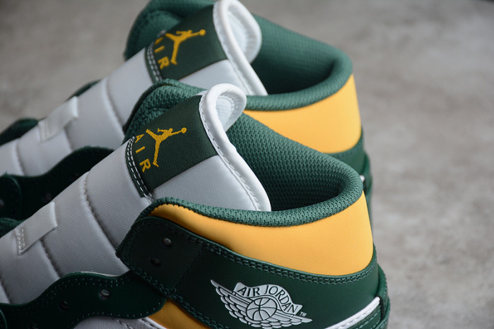 Air Jordan 1 Mid Green Yellow 554724-371