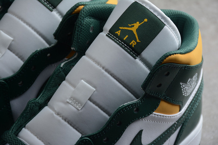 Air Jordan 1 Mid Green Yellow 554724-371