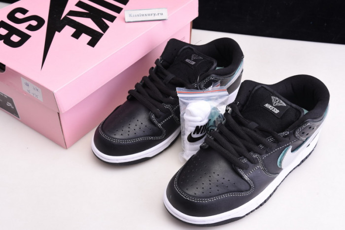 nike sb dunk low pro og qs "black Di*m*nd" - bv1310 001
