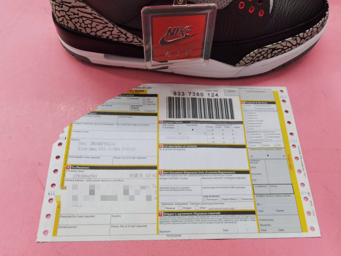 Air Jordan 3 “Black Cement” 854262-001