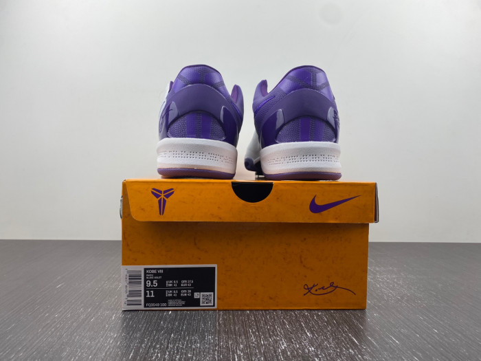 Nike Kobe 8 Protro "White Court Purple" FQ3549-100