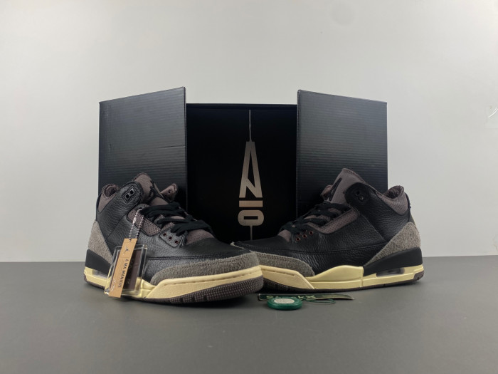 A MA MANIERE X AIR JORDAN 3  "BLACK" FZ4811-001