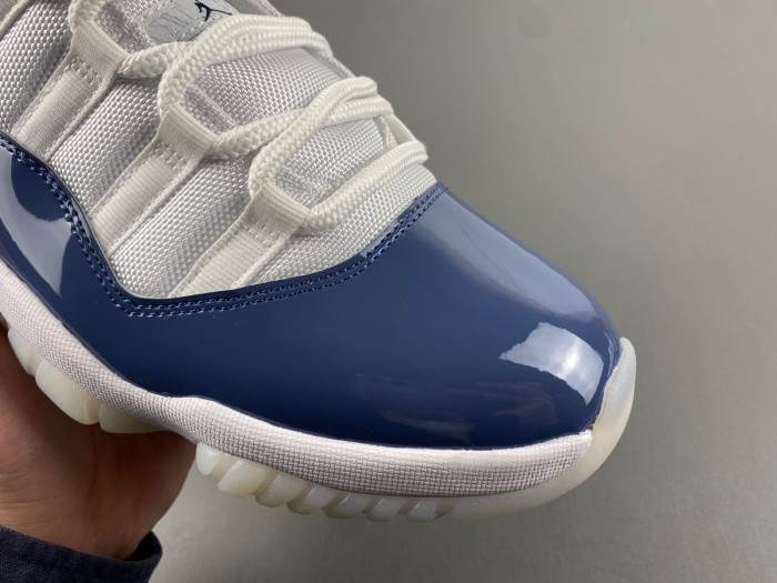 AIR JORDAN 11 LOW RETRO WHITE MIDNIGHT NAVY | FV5104-104