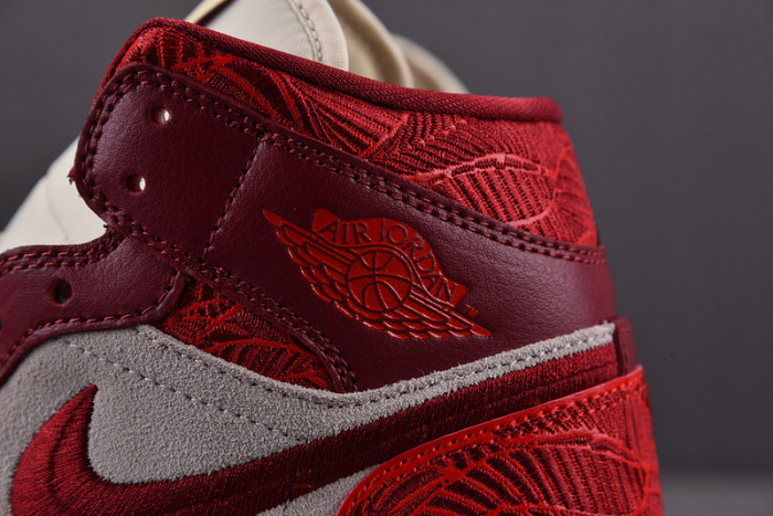 Air Jordan 1 Mid SE Tiki Leaf Team Red DZ2820-601